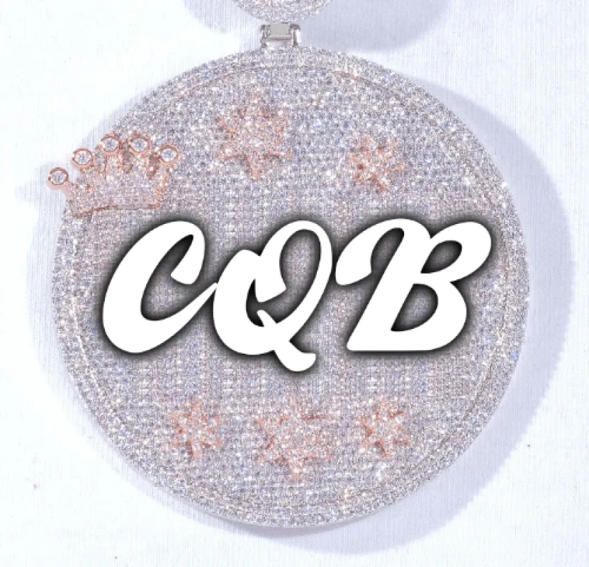 CUSTOM LETTER NECKLACE 3D BIG CROWN DISC sold by The GUU Shop