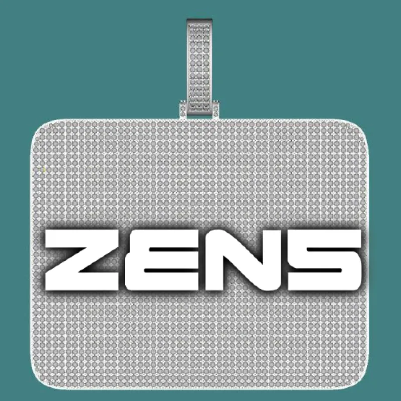 CUSTOM LETTER NECKLACE 3D BIG SQUARE sold by The GUU Shop