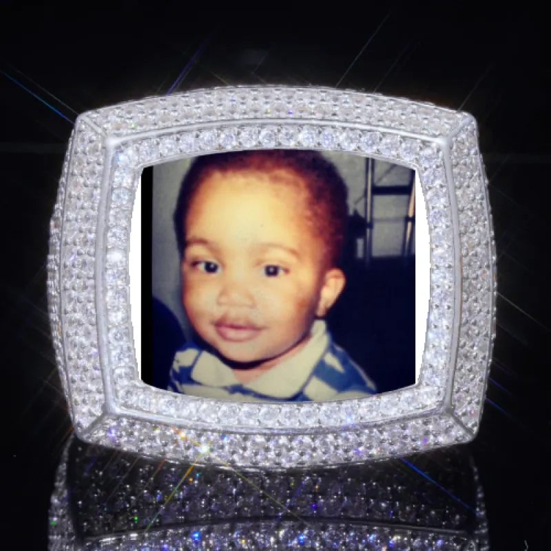 3D CUSTOM PICTURE ICED RING sold by The GUU Shop