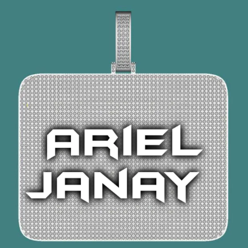 CUSTOM LETTER NECKLACE 3D BIG SQUARE sold by The GUU Shop