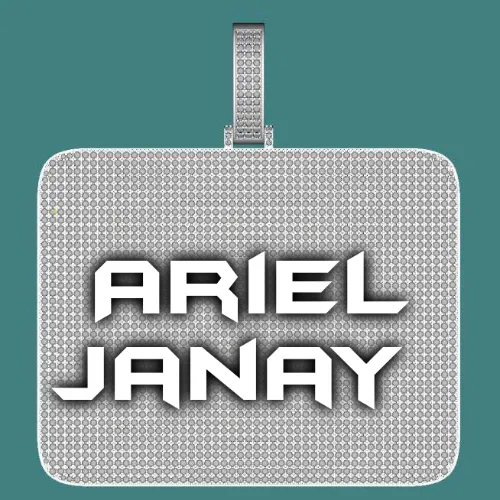 CUSTOM LETTER NECKLACE 3D BIG SQUARE sold by The GUU Shop