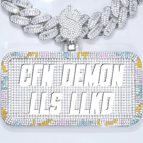 CUSTOM LETTER NECKLACE 3D COLORFUL SQUARE sold by The GUU Shop