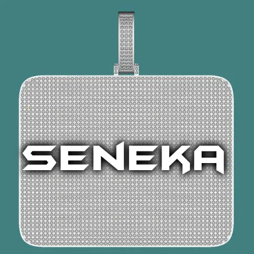 CUSTOM LETTER NECKLACE 3D BIG SQUARE sold by The GUU Shop