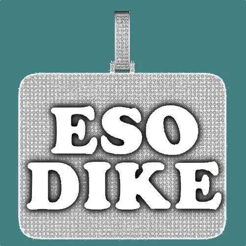 CUSTOM LETTER NECKLACE 3D BIG SQUARE sold by The GUU Shop