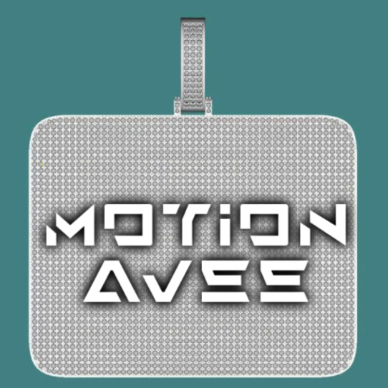 CUSTOM LETTER NECKLACE 3D BIG SQUARE sold by The GUU Shop