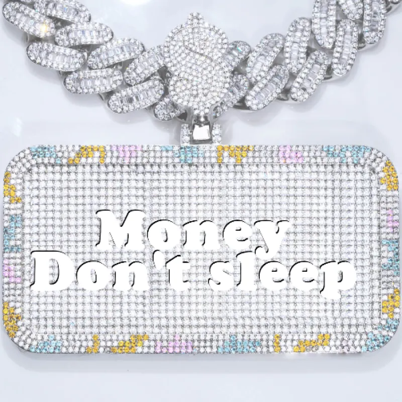 CUSTOM LETTER NECKLACE 3D COLORFUL SQUARE sold by The GUU Shop