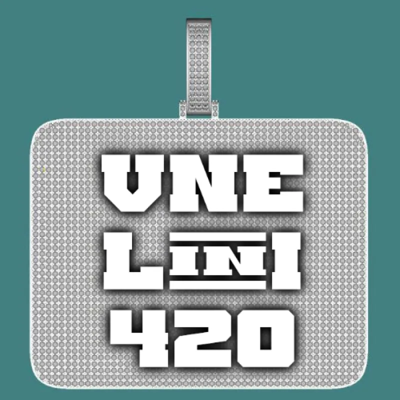 CUSTOM LETTER NECKLACE 3D BIG SQUARE sold by The GUU Shop