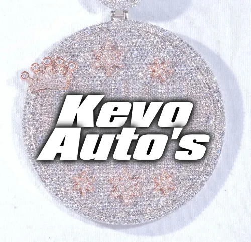 CUSTOM LETTER NECKLACE 3D BIG CROWN DISC sold by The GUU Shop