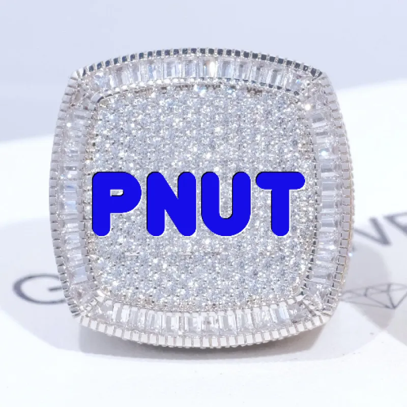 CUSTOM LETTER 3D ICED RING sold by The GUU Shop