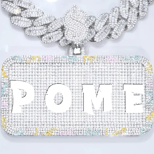 CUSTOM LETTER NECKLACE 3D COLORFUL SQUARE sold by The GUU Shop