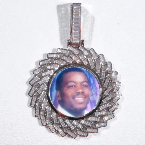 Large 3D Baguette Custom Picture Pendant sold by The GUU Shop