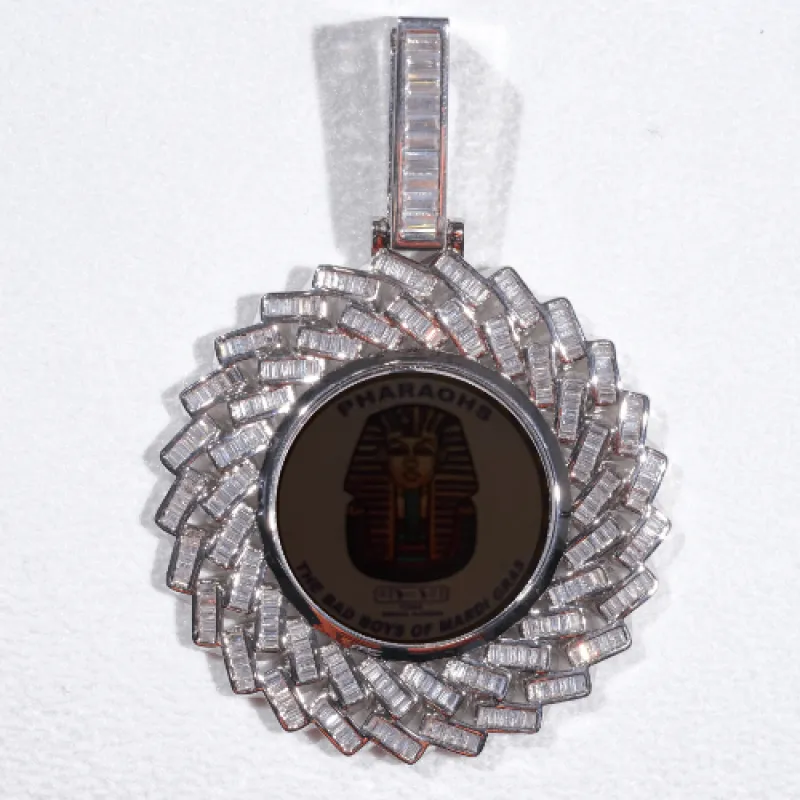 Large 3D Baguette Custom Picture Pendant sold by The GUU Shop