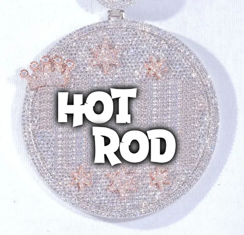 CUSTOM LETTER NECKLACE 3D BIG CROWN DISC sold by The GUU Shop