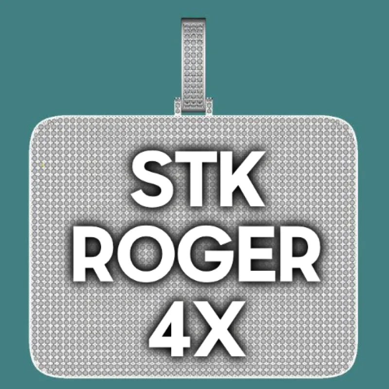 CUSTOM LETTER NECKLACE 3D BIG SQUARE sold by The GUU Shop