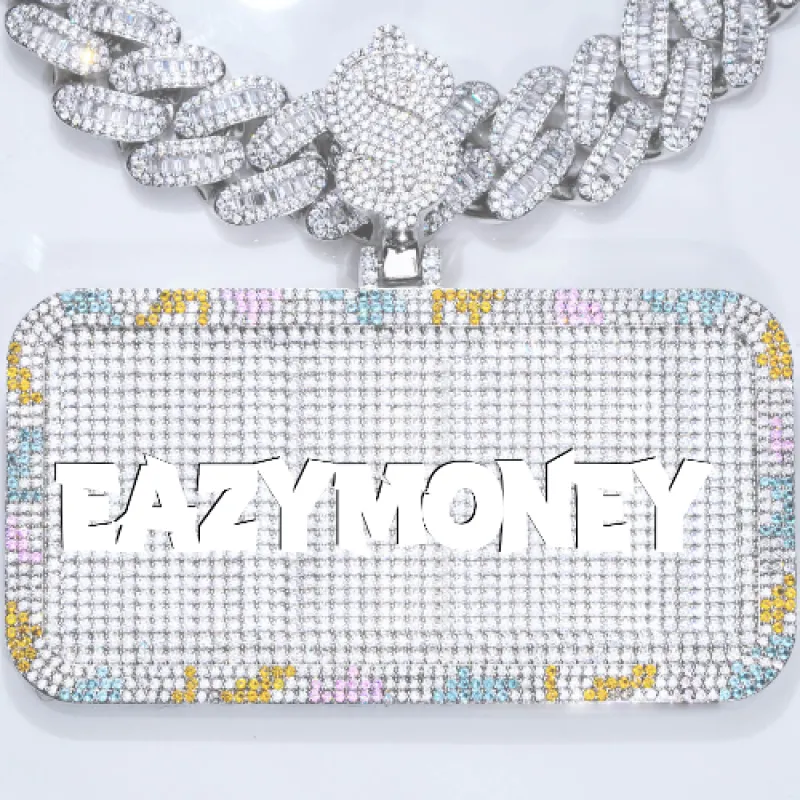 CUSTOM LETTER NECKLACE 3D COLORFUL SQUARE sold by The GUU Shop