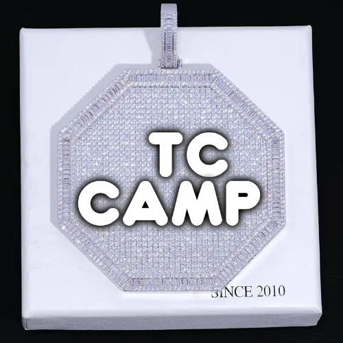 CUSTOM LETTER NECKLACE 3D BIG OCTAGON sold by The GUU Shop