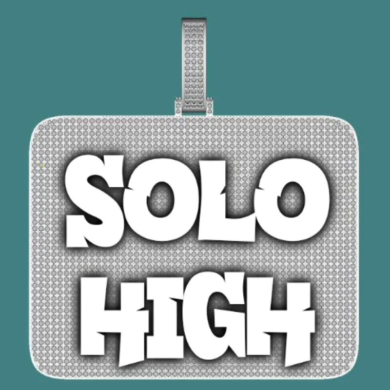 CUSTOM LETTER NECKLACE 3D BIG SQUARE sold by The GUU Shop