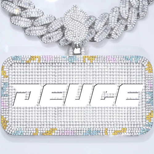 CUSTOM LETTER NECKLACE 3D COLORFUL SQUARE sold by The GUU Shop