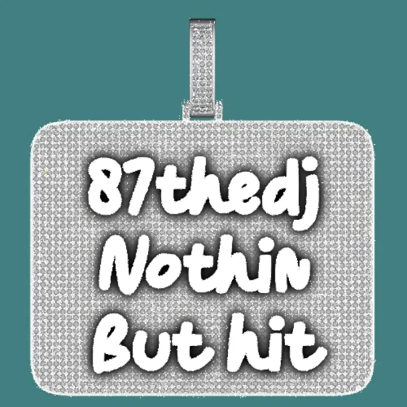 CUSTOM LETTER NECKLACE 3D BIG SQUARE sold by The GUU Shop