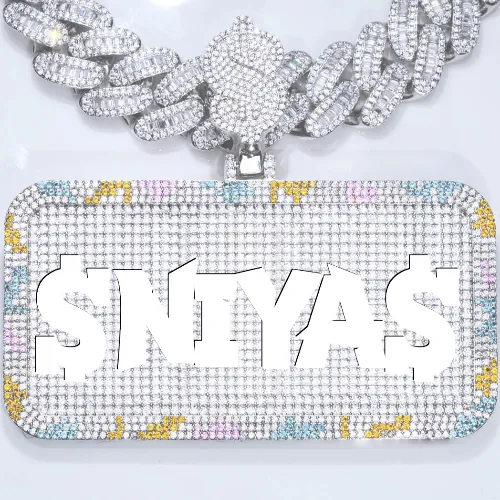 CUSTOM LETTER NECKLACE 3D COLORFUL SQUARE sold by The GUU Shop