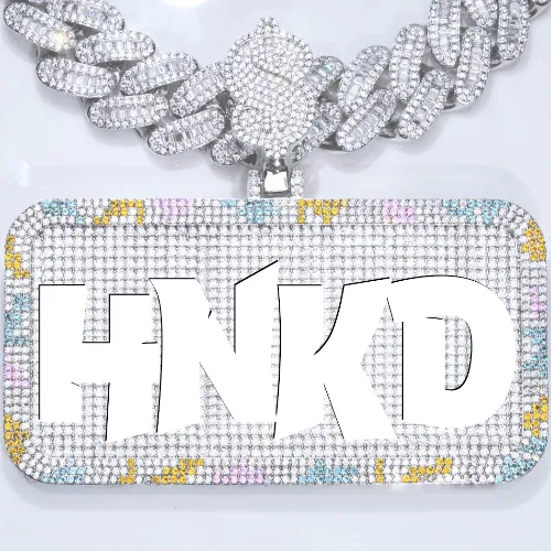 CUSTOM LETTER NECKLACE 3D COLORFUL SQUARE sold by The GUU Shop