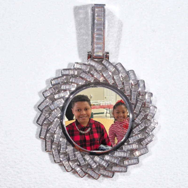 Large 3D Baguette Custom Picture Pendant sold by The GUU Shop