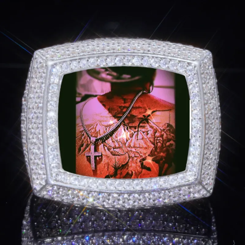 3D CUSTOM PICTURE ICED RING sold by The GUU Shop