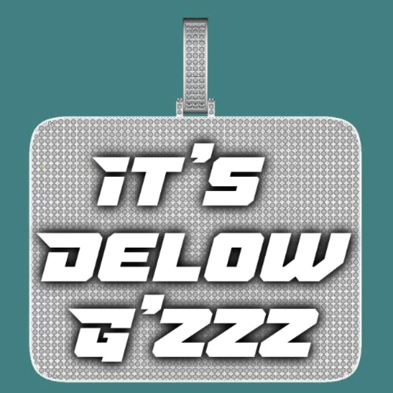 CUSTOM LETTER NECKLACE 3D BIG SQUARE sold by The GUU Shop