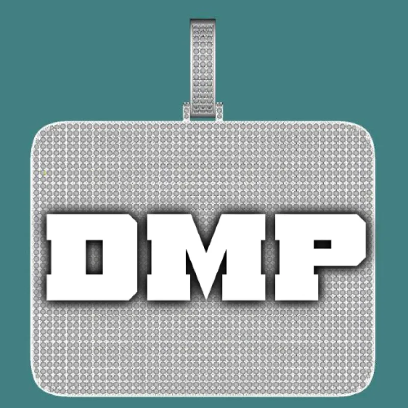 CUSTOM LETTER NECKLACE 3D BIG SQUARE sold by The GUU Shop