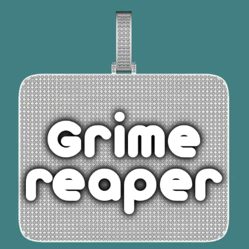 CUSTOM LETTER NECKLACE 3D BIG SQUARE sold by The GUU Shop