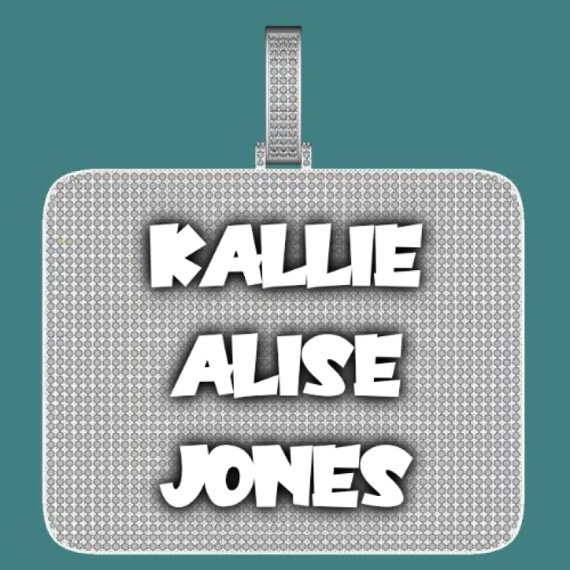 CUSTOM LETTER NECKLACE 3D BIG SQUARE sold by The GUU Shop