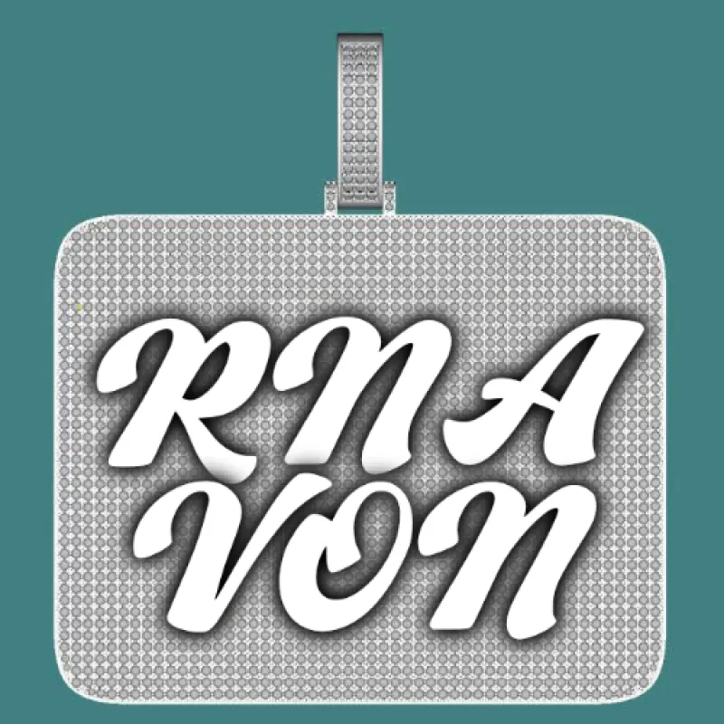 CUSTOM LETTER NECKLACE 3D BIG SQUARE sold by The GUU Shop