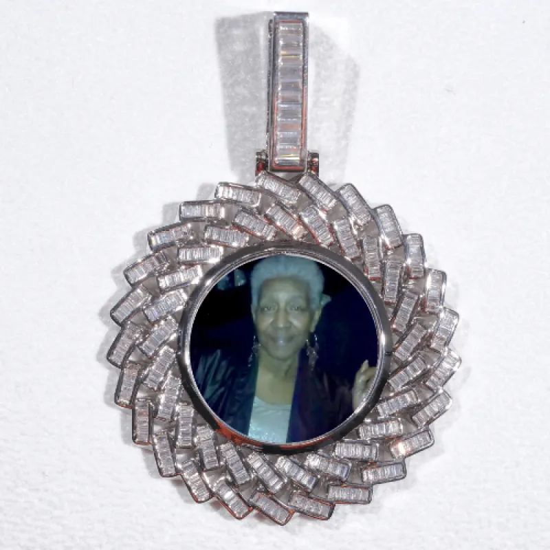 Large 3D Baguette Custom Picture Pendant sold by The GUU Shop