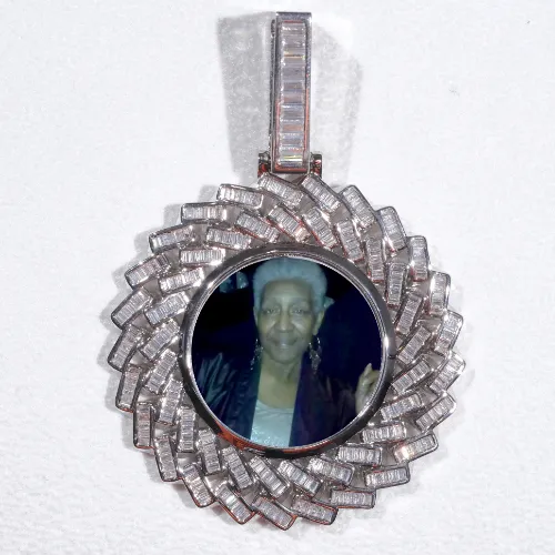 Large 3D Baguette Custom Picture Pendant sold by The GUU Shop