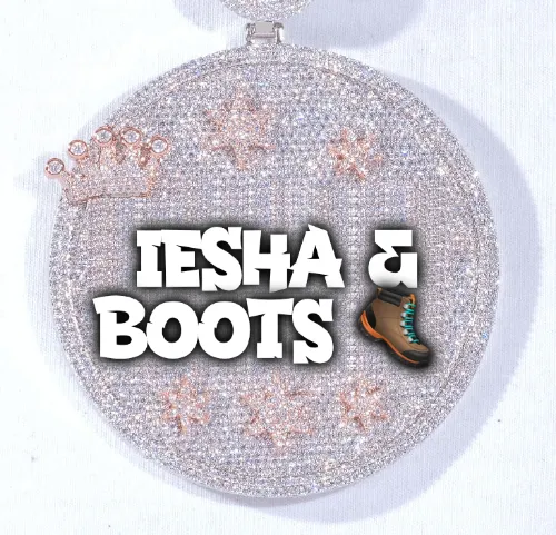 CUSTOM LETTER NECKLACE 3D BIG CROWN DISC sold by The GUU Shop