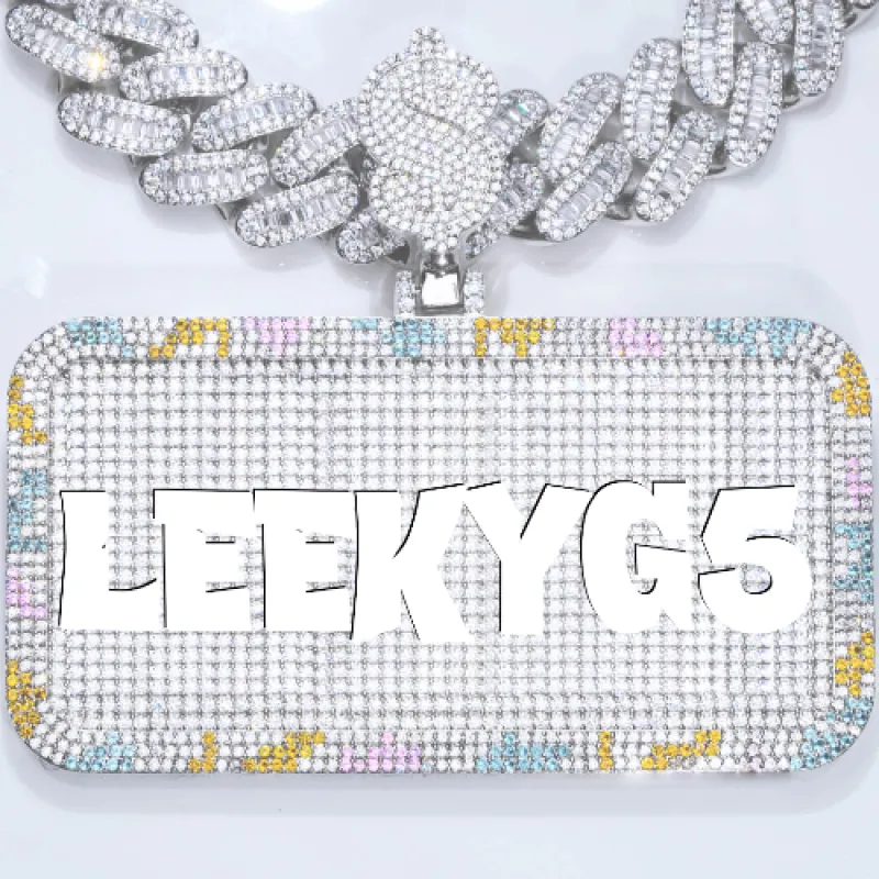 CUSTOM LETTER NECKLACE 3D COLORFUL SQUARE sold by The GUU Shop