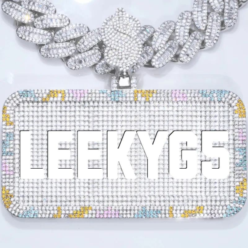 CUSTOM LETTER NECKLACE 3D COLORFUL SQUARE sold by The GUU Shop