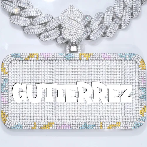 CUSTOM LETTER NECKLACE 3D COLORFUL SQUARE sold by The GUU Shop