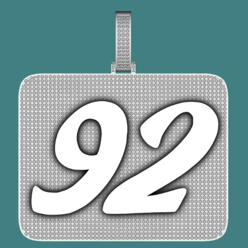 CUSTOM LETTER NECKLACE 3D BIG SQUARE sold by The GUU Shop