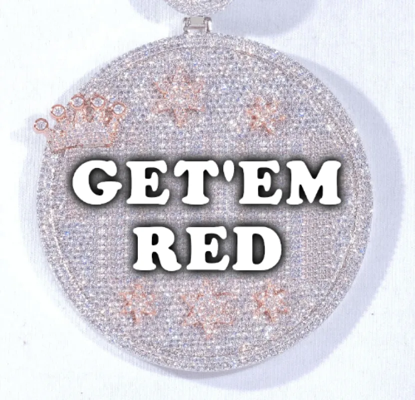 CUSTOM LETTER NECKLACE 3D BIG CROWN DISC sold by The GUU Shop