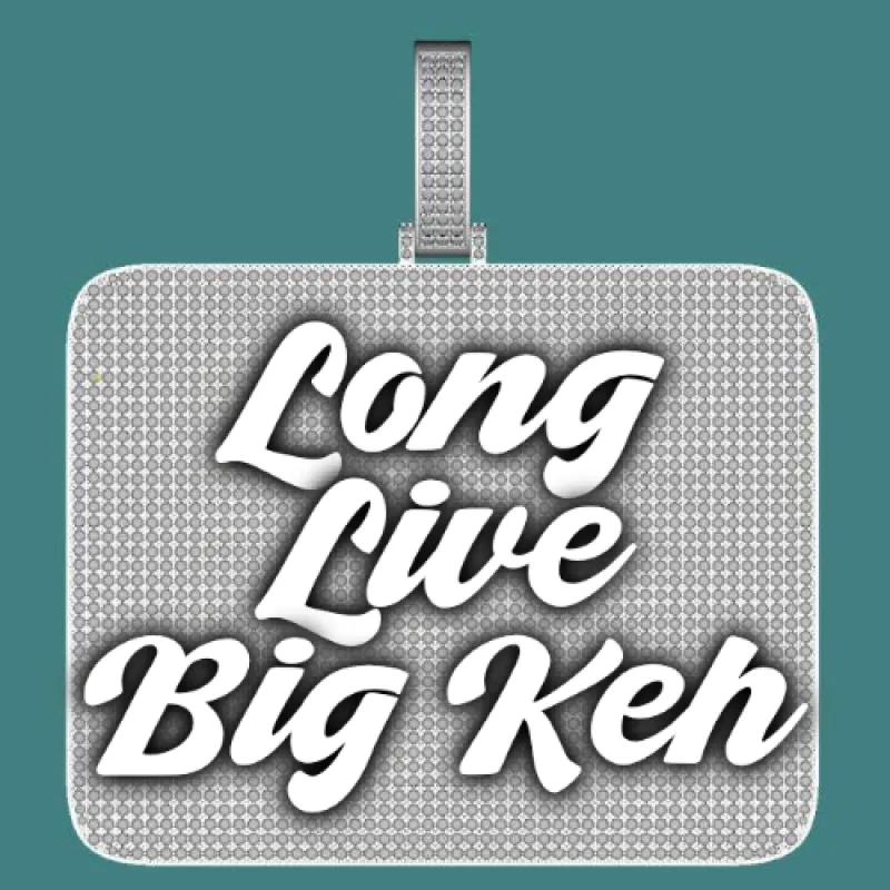 CUSTOM LETTER NECKLACE 3D BIG SQUARE sold by The GUU Shop