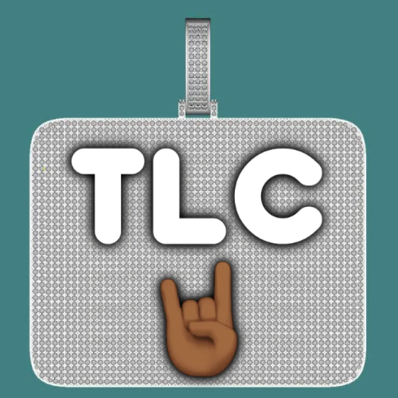 CUSTOM LETTER NECKLACE 3D BIG SQUARE sold by The GUU Shop