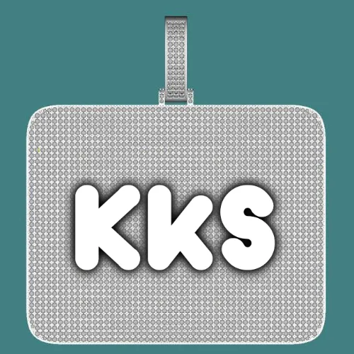 CUSTOM LETTER NECKLACE 3D BIG SQUARE sold by The GUU Shop