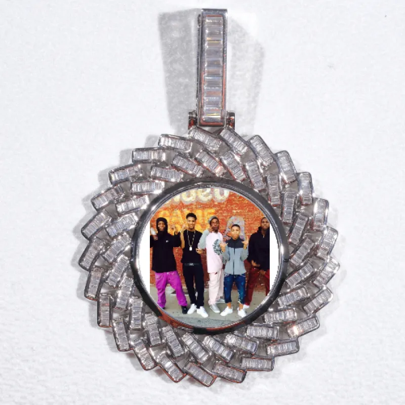 Large 3D Baguette Custom Picture Pendant sold by The GUU Shop