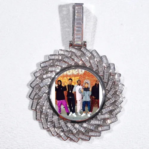 Large 3D Baguette Custom Picture Pendant sold by The GUU Shop