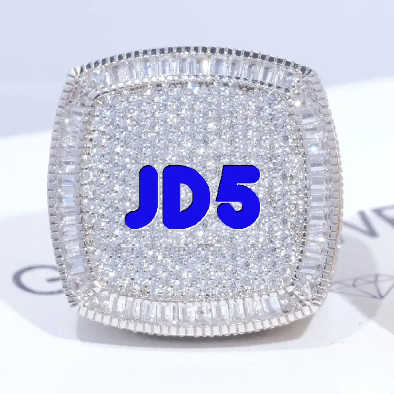 CUSTOM LETTER 3D ICED RING sold by The GUU Shop