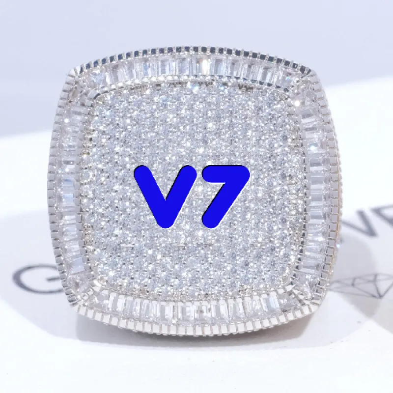 CUSTOM LETTER 3D ICED RING sold by The GUU Shop