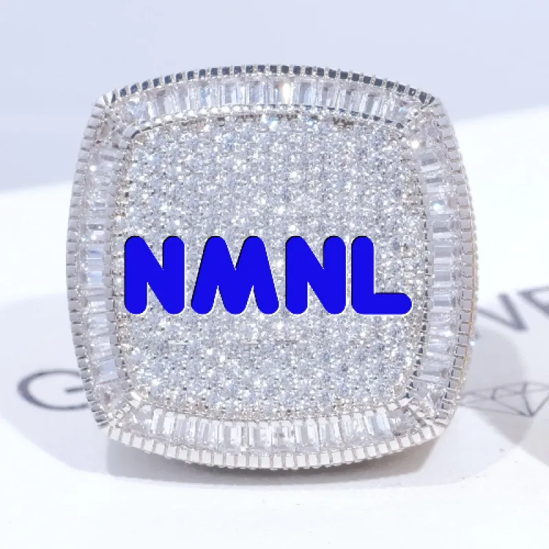 CUSTOM LETTER 3D ICED RING sold by The GUU Shop