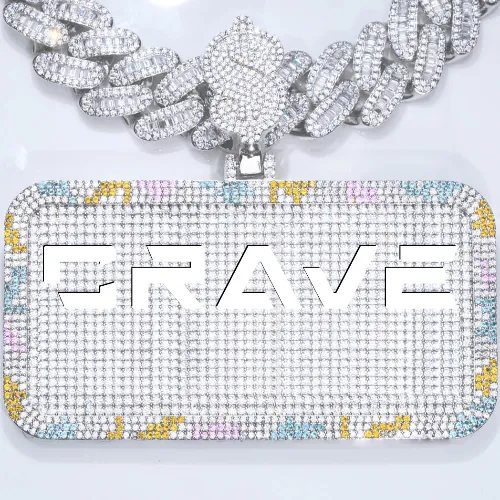 CUSTOM LETTER NECKLACE 3D COLORFUL SQUARE sold by The GUU Shop