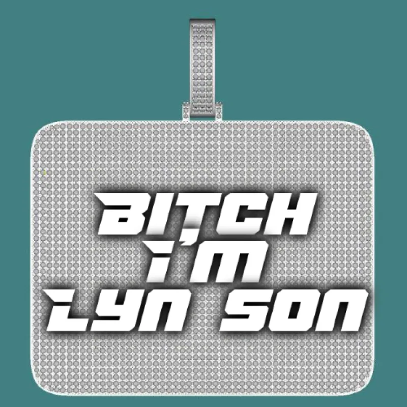 CUSTOM LETTER NECKLACE 3D BIG SQUARE sold by The GUU Shop